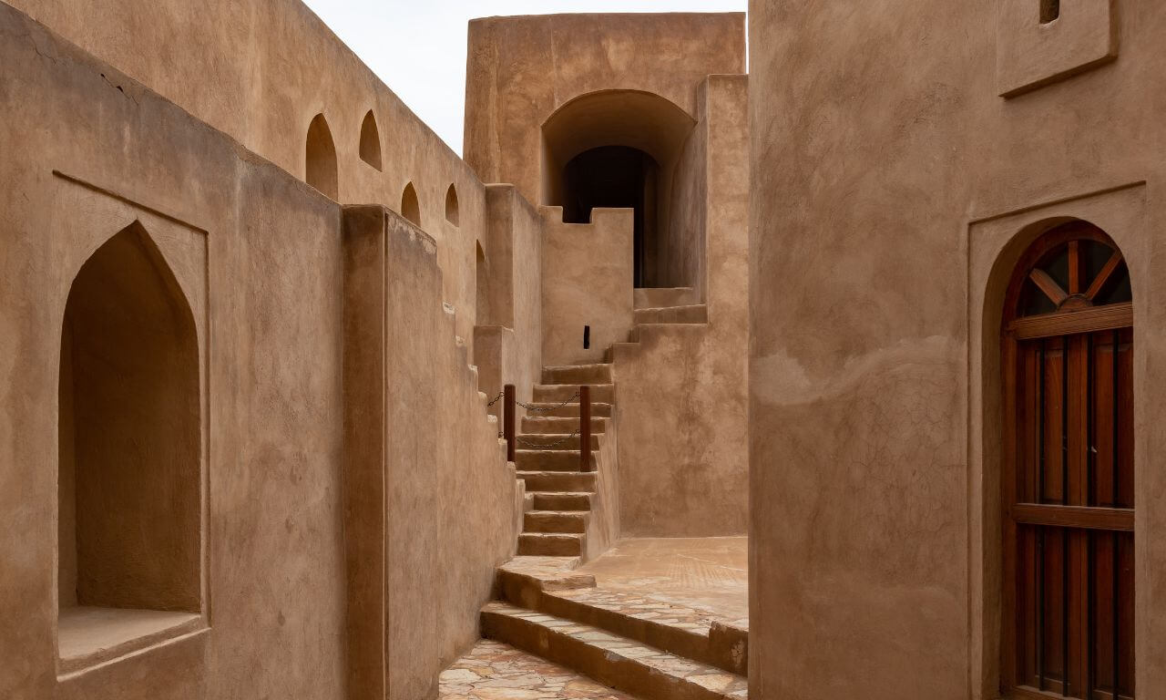 Oman_Jabrin_Castello_Cortile_Frammenti_omaniti